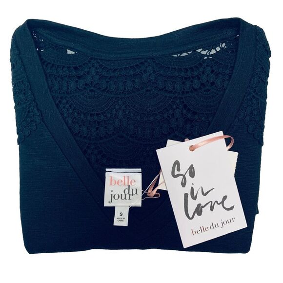 Belle Du Jour Peplum Eyelet DesignTop Sz S - Picture 10 of 14